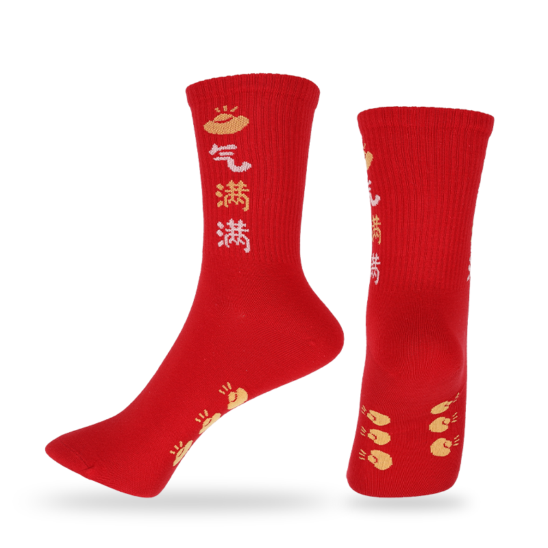批發(fā)或訂制優(yōu)質(zhì)全棉中國(guó)風(fēng)中國(guó)新年時(shí)尚女士統(tǒng)襪禮盒包裝