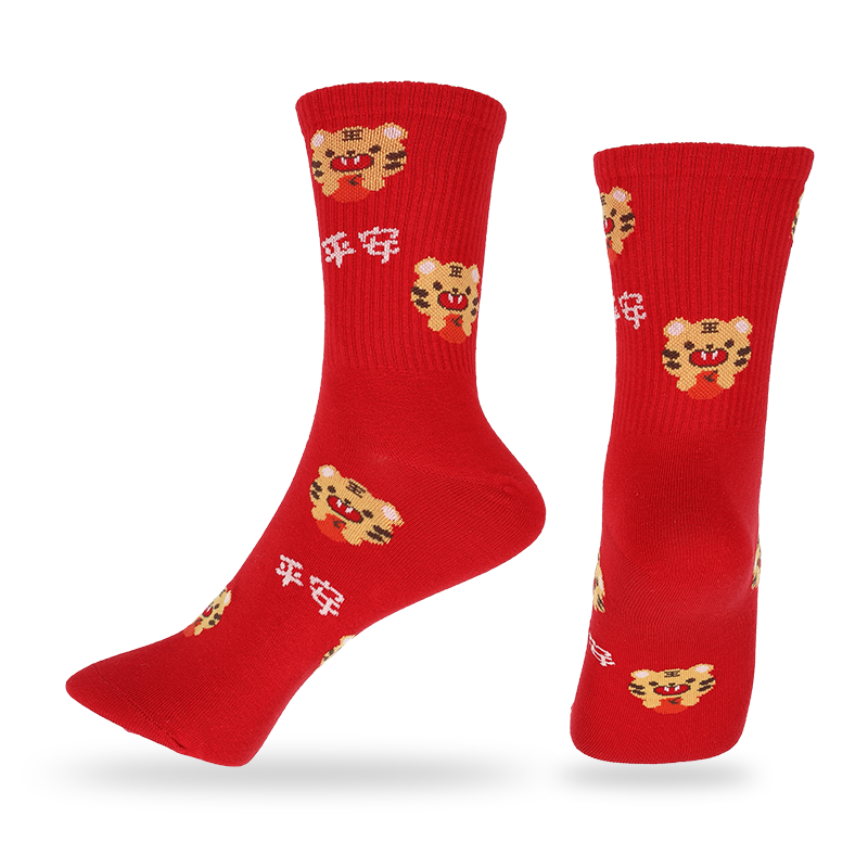 批發(fā)或訂制優(yōu)質(zhì)全棉中國(guó)風(fēng)中國(guó)新年時(shí)尚女士統(tǒng)襪禮盒包裝
